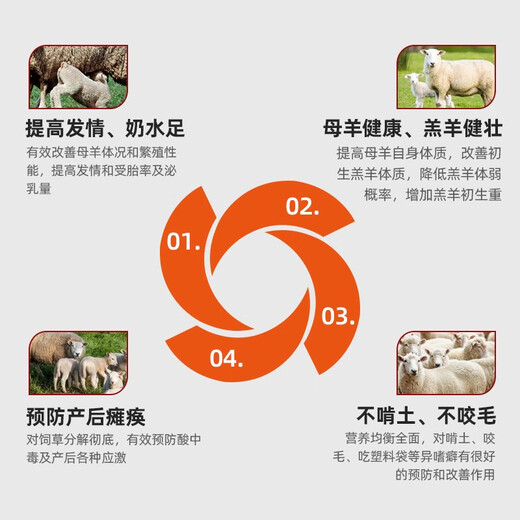 Yingmaier Lambdowang 4% Ewe Premix Breeding Ewe Milk Production Lactation Dairy Sheep Special Feed Wholesale Orange 1 Bag