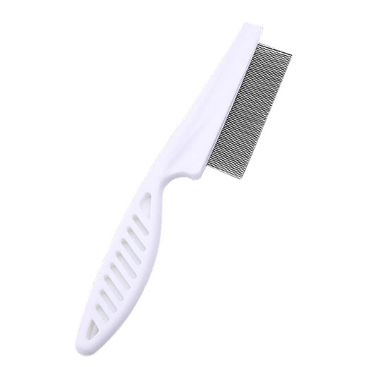 Bellega cat comb, dog mouth hair needle comb, straight comb to remove floating hair, dense tooth comb to remove fleas and dander, eye corner cleaning artifact, white large size