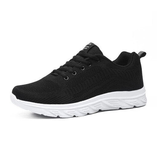 Xiaoxiao cloth men's shoes new casual shoes men's black mesh breathable sports shoes soft sole non-slip running shoes men's summer anti-smash and puncture resistant 35