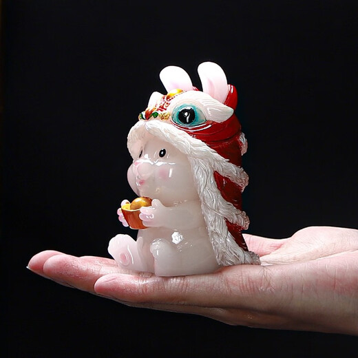 Xixi Taitai changes color when exposed to water, rabbit tea pet ornaments, boutique can support the zodiac sign, lion awakening tea tray, tea table accessories, tea set, tea table accessories, color changing lion awakening rabbit tea pet