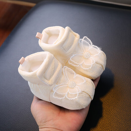 Green Bean Cute Beans Spring and Autumn Baby Girl Thin Padded Toddler Shoes Non-slip Soft Soled Toddler Shoes Cartoon Baby Wears Outerwear to Learn to Walk and Can't Take Off the Shoes Pink Bubble Butterfly Velcro Spring and Autumn Padded HN 11 Inner Length 11cm Recommended for 0-4 Months