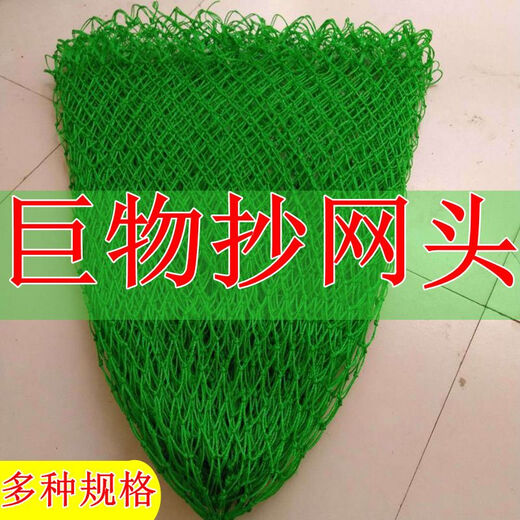 Baichao durable cyan fishing thickened handmade sturgeon net bag Daqing large material net large deepened fishing net big fish copy net Daqing net 24 strands caliber 40 deep 50 mesh 2 cm
