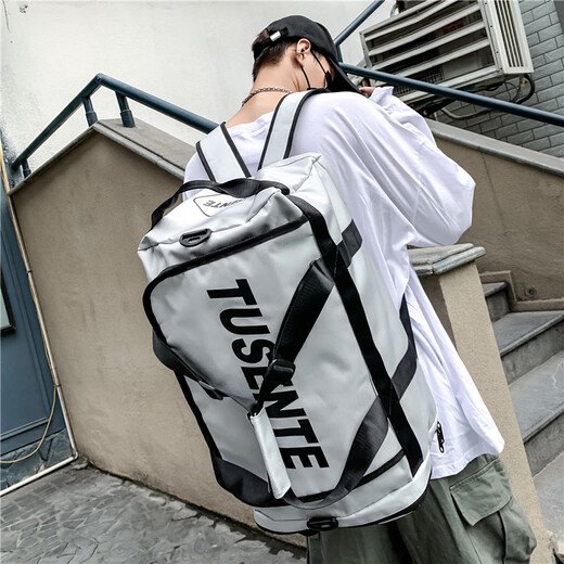 Weiarden bolsa de viaje mochila de gran capacidad para hombres impermeable impermeable bandolera portátil casual deportes montañismo bolsa viaje de negocios mochila para computadora gris claro se puede llevar al hombro cruzado portátil