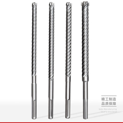 Speed drilling five-pit six-edged electric hammer drill bit for reinforced concrete wall stone drilling suitable for GBH5-40D electric hammer five-pit six-edged 18*340
