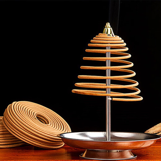 Dongzhitiandi retractable stainless steel incense disc incense tower incense stand sandalwood disc incense stand incense burner tower incense insert incense device mosquito coil disc incense disc 2 pieces
