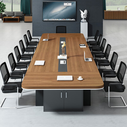 Xiangerte rectangular desk conference table long table simple modern conference negotiation table and chair combination 4.5*1.5 meters single table