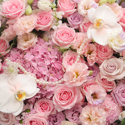 Airi Flowers intra-city express delivery giant bouquets of roses, birthday flowers, date flowers for girlfriends, gifts for besties, pink snow mountain purple roses with hydrangea, butterfly orchids and platycodon mixed large bouquets