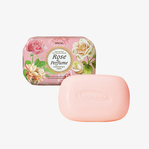 Swimming Rose Fragrance Grinding Soap Flower Fragrance Essential Oil Soap Face Wash Bath Long-lasting Fragrance Men's and Women's Bath Soap 200g
