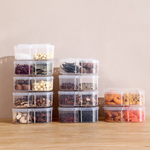 Spice storage box seasoning box sealed seasoning aniseed kitchen 8-corner cinnamon household packaging box 6 pieces