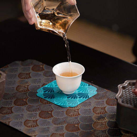 Su's Ceramic Kung Fu Tea Coasters, National Trendy Taiwan Brocade Coasters, 8 Pack 9*9cmJ0609