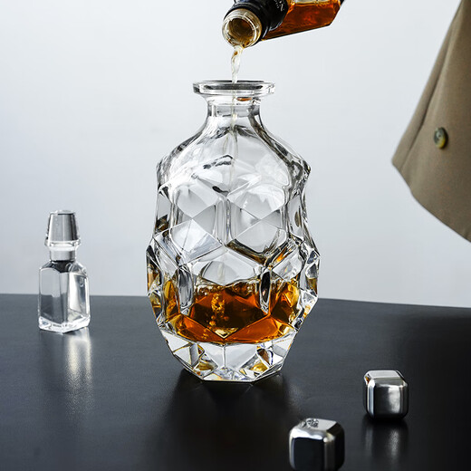 BOHEMIA Czech imported crystal glass whiskey brandy bottle wine set household light luxury prism wine bottle single pack