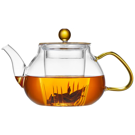 Lvchangming glass teapot thickened heat-resistant tea set office household with filter teapot kung fu tea set