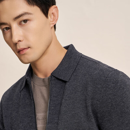 EMZ Ordos wool series new autumn and winter ultra-light wool fluffy warm lapel coat sweater