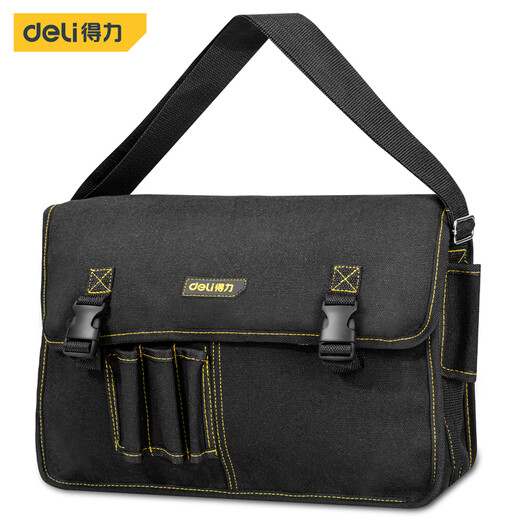 Deli encrypted Oxford cloth tool bag canvas storage bag handbag large space repair tool bag electrician bag