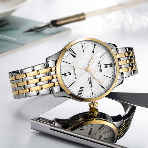 CITIZEN watch men's Japanese and Korean watch automatic mechanical day display dial steel belt business New Year gift NH8354-58A