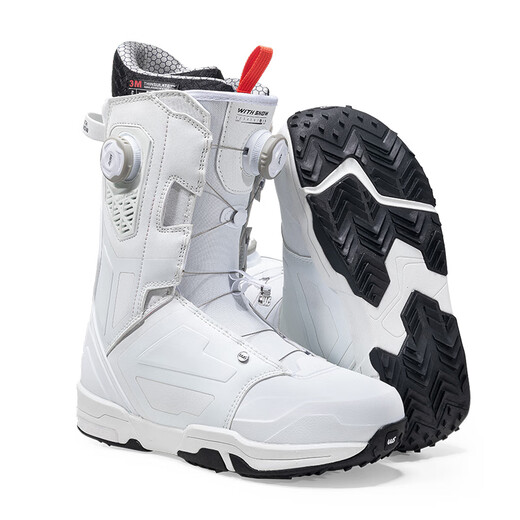 WS snowboardsWS snowboard shoes wire buckle quick wear shoes for men and women waterproof and warm quick wear snowboard boots snowboard shoes KING white double buckle (8) 42