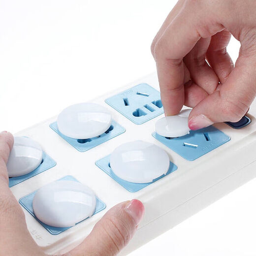 Children's socket protective cover, baby's anti-electric shock protector, baby's anti-electric plug, insulated power switch, safety plug, plug, anti-child wiring board, safety lock seal cover, row plug, handle socket protective cover, 10 pieces (2 holes 5 pcs + 3 holes 5 pcs)