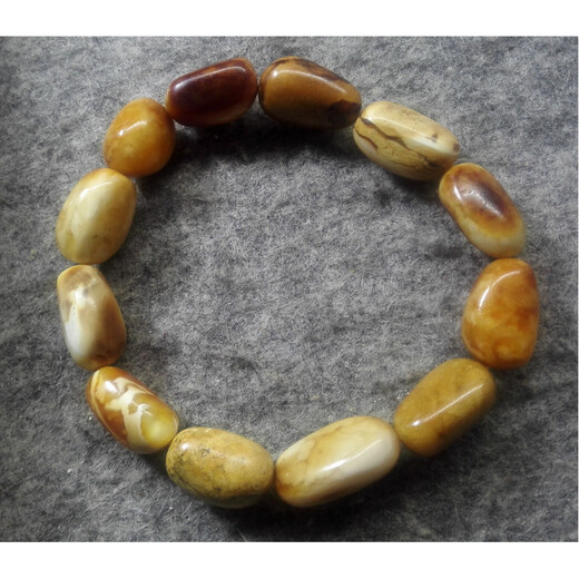 Qianjun beeswax bracelet 14.25g 11MM or so flower wax Russian material picture color