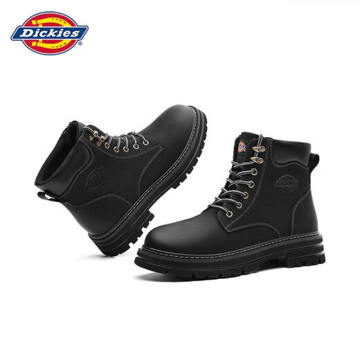 Dickies Martin boots men's shoes spring new fashion boots men's all-match work shoes thick-soled high-top shoes trendy men's boots black 45