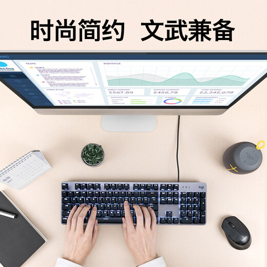 K845 机械键盘 有线键盘 游戏办公键盘 104键 全尺寸 单光 黑色 T K845茶轴TTC 黑色