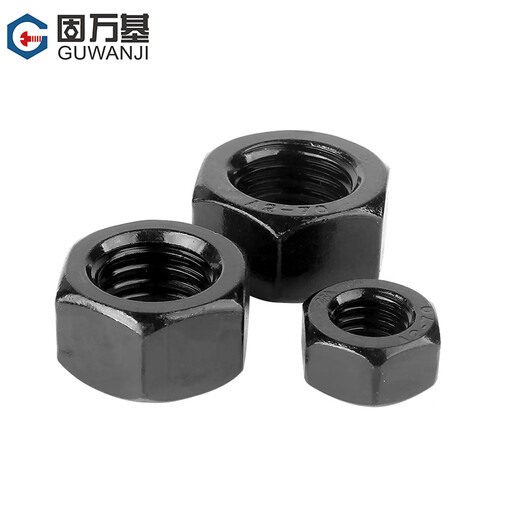 Guwanji black 304 stainless steel hexagonal nut nut screw nut large national standard fastener M3 100 pieces