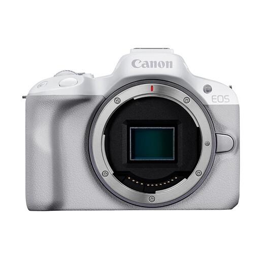 Canon EOS R50 small portable mirrorless digital camera single body white