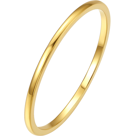 Saturday Fortune 18K gold ring for women, colorful gold ring, birthday gift, yellow 18K gold, size 15