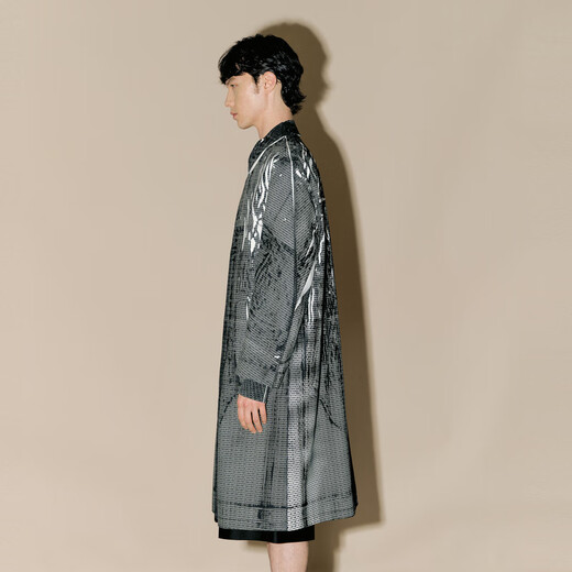 Sketch Neil Barrett co-branded Sketch autumn and winter new loose lapel windbreaker casual mesh fashion jacket 001 black S