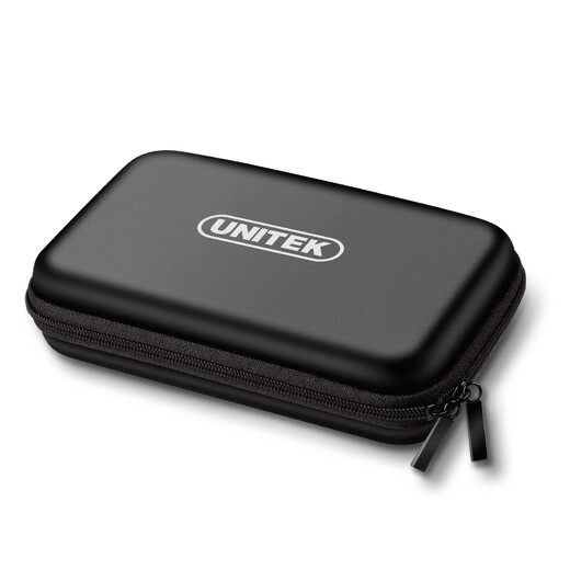 UNITEK mobile hard drive bag 2.5 inches waterproof and shockproof data cable hard drive box storage bag OT24BK