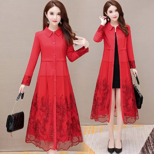 Prodigal gossip pick up-Chaqueta cortavientos con fugas para mujer, cárdigan de longitud media, nuevo estilo de primavera y otoño, color café 5XL, 2023