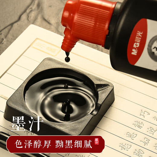 M&G Stationery Four Treasures Student Portable Brush Set Adult Beginner Pen, Ink, Paper and Inkstone 11-piece Set Calligraphy Practice Halloween Gift HAWB1976