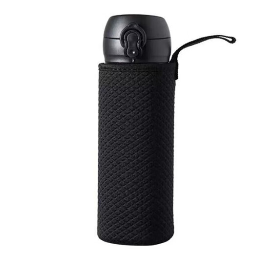 Guoxian stew universal thickened cup protective cover glass cup anti-fall and anti-scalding thermos cup cover portable rope cup bag portable storage bag black large rope cup cover 1