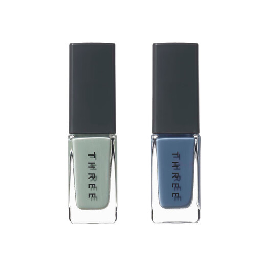 THREE Japan direct mail 2024 summer new natural plant topcoat quick-drying long-lasting new color nail polish 7ml 17 SHELTERING SKY