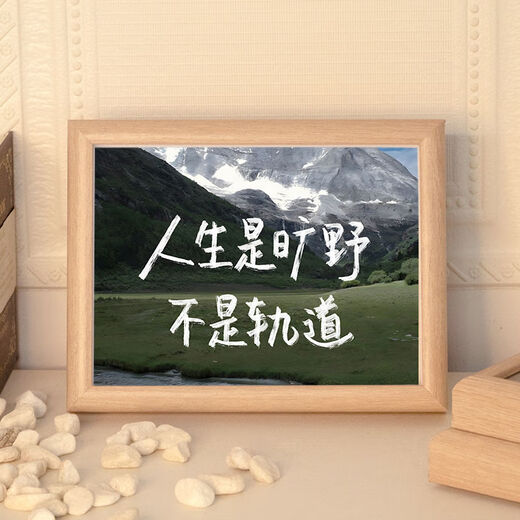 Ye Yu is suitable for inspirational text, calligraphy, table setting, photo frame, creative student desktop decoration, jewelry, friends and classmates, DIY small gifts, life is a wilderness, not a track, 10 inches
