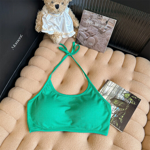 Ruqiuyao 2025 new summer style hot girl sexy halterneck tube top women's outer vest backless underwear beautiful back bottoming bra red one size fits all (suitable for 80-125 Jin Jin equals 0.5 kg)