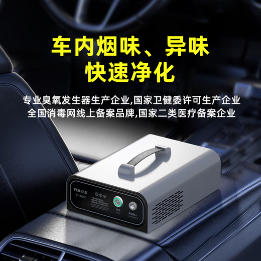 Feili ozone hotel indoor disinfection, sterilization, deodorization and odor negative ion air purification household kitchen ozone generation machine FL-803C (car-mounted odor purification)