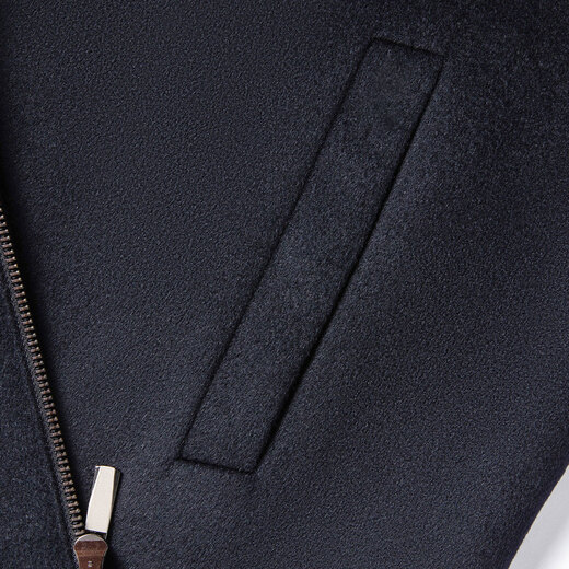 梦特娇（MONTAGUT）纯绵羊毛秋冬保暖质感翻领夹克成熟挺括外套男 JG 藏青 L 