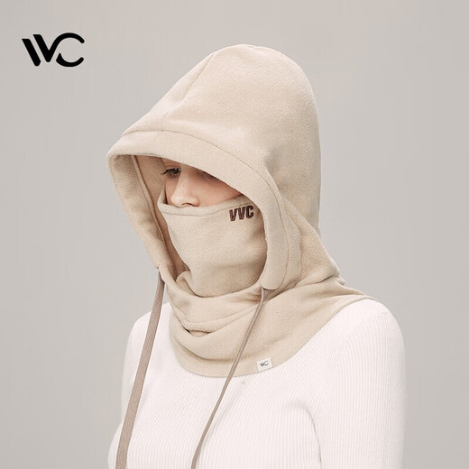 VVC warm hood hat women's winter windproof and cold-proof cycling and skiing beanie thickened face mask Shengguangmi