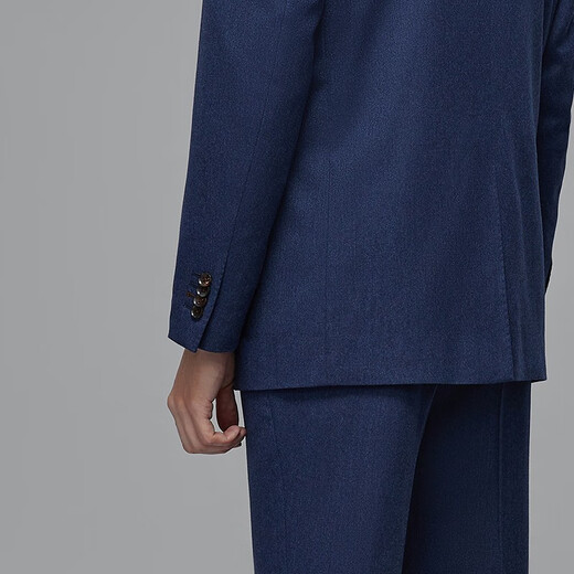 Blue Leopard (LAMPO) Wool Autumn and Winter Suit Men's Flannel Medium Blue Suit Top Premium Medium Blue 48 (175/96) R