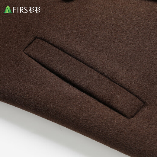 Shanshan sheep wool double-sided woolen woolen coat men's double-breasted autumn and winter mid-length woolen windbreaker jacket men's clothing