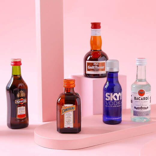 
Amormoon foreign wine vodka small bottle mini wine version whiskey convenience store bartender base wine set rum pink liqueur 50ml