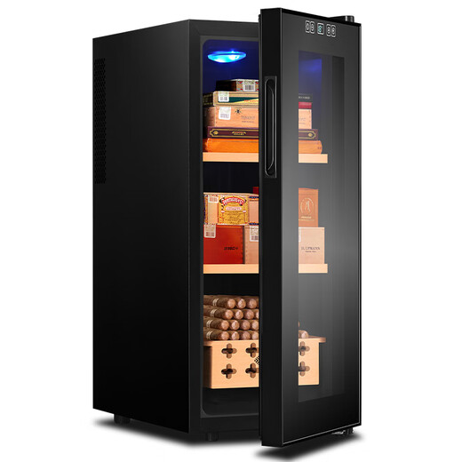 CIGARLONG Cigarron 35C cigar cabinet temperature control and moisturizing electronic household small red wine cabinet cedar wood cabinet 35C full cigar style temperature control and moisturizing 35L