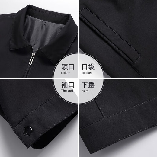 Classic car (LAOYECHE) middle-aged men's lapel executive jacket men's dad autumn new coat loose middle-aged and elderly men's clothing
