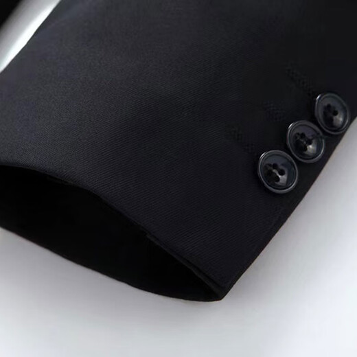 红蜻蜓（RED DRAGONFLY）男士商务西服外套中青年商务上班修身职业正装西装外套男结婚新郎 黑色 2XL 【115-125斤】