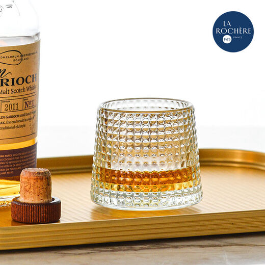 LA ROCHERE Made in France rotating whiskey glass BLOSSOM wine dirty pattern coffee cup and plate award-winning design whiskey glass 4 gift boxes