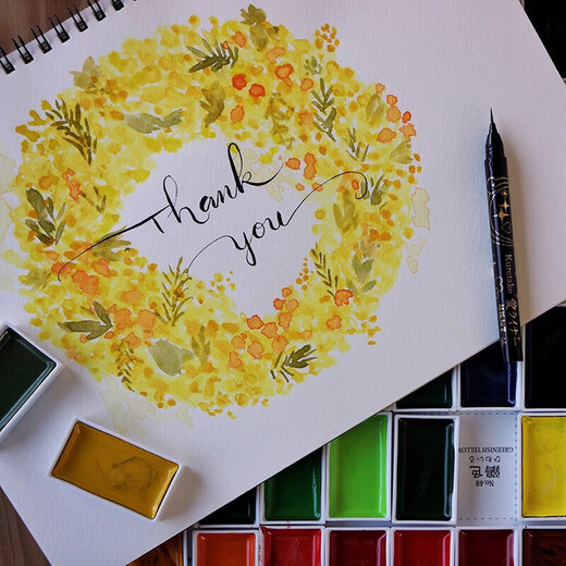 Wu Zhu (KURETAKE) Yancai Danmei single solid watercolor pigment professional art beginner student with Chinese painting pigment ink painting ancient style and style ocher color MC21-46