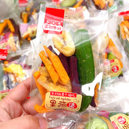 Guochule Mixed Fruit and Vegetable Crisps Comprehensive Assorted Fruit and Vegetable Crisps 500g Dehydrated Snacks Fruit and Vegetable Crisps 500g