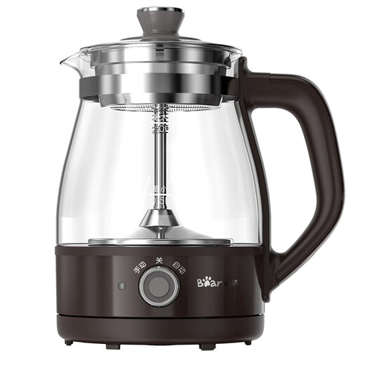 Bear Tea Maker Health Kettle Steam Spray Glass Thickened Black Tea Maker Tea Kettle Small Mini Office Tea Steamer Fully Automatic Tea Stove Electric Kettle ZCQ-A10X1 Basic Edition 1L