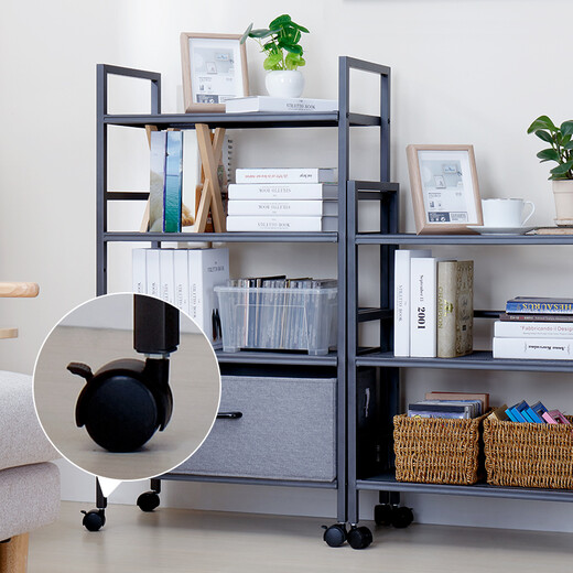 Yicai Nianhua black PA plastic wheel storage rack wheel universal pulley with brake set of 4 pieces 70048