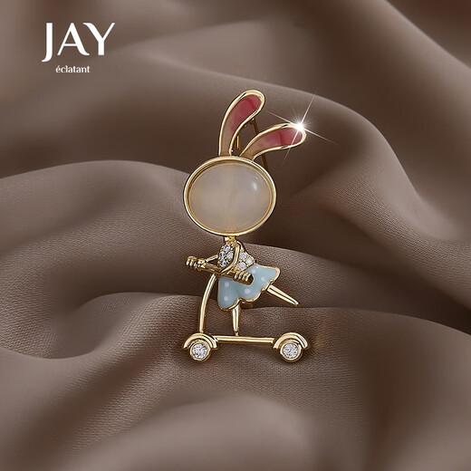 Jay Rabbit Brooch Women's High-end Corsage Suit Accessories Birthday Gift for Elder Mothers and Mother-in-law